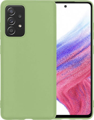 Hoesje - Geschikt voor Samsung Galaxy A53 - Sterk & Shockproof - Siliconen Case - Hoes Cover - Telefoonhoes - Groen