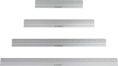 Q-CONNECT meetlat, aluminium, 20 cm, in ophangetui 10 stuks