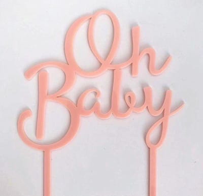 Akyol - Oh Baby taarttopper - Taartprikker - Verjaardag - Taart - Jarig - Caketopper - Geboorte