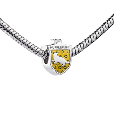Harry Potter Sterling Silver Hufflepuff House Shield Spacer Bead SB000219
