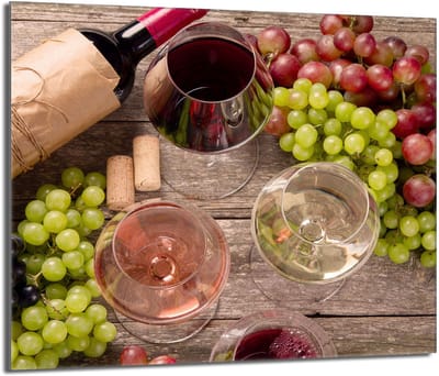 TMK ArtDeko Serie - Kookplaat Achterwand - 60x52 cm - Wino