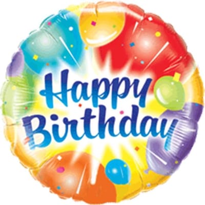 Qualatex - Folieballon Happy Birthday Ballonprint 46 cm