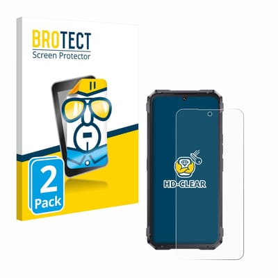 BROTECT - Screenprotector voor Cubot King Kong 11 - Folie Beschermfolie transparant 2 Stuks