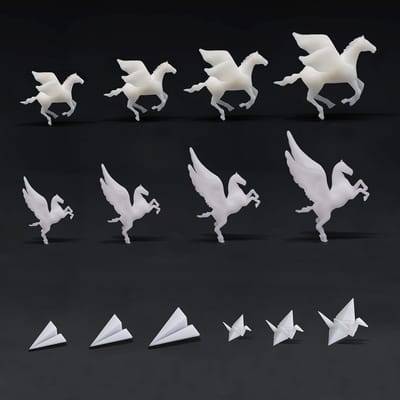 14-delige Siliconen Gietvorm Set voor 3D Epoxy, Resin Mold en Creatieve Handgemaakte Geschenken met Mini Paard en Papieren Kraanvogel