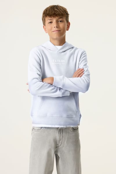 GARCIA Jongens Tekst Print Sweater Blauw Lange mouw