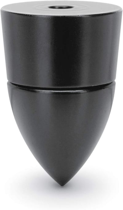 In hoogte verstelbare Sub-Watt-absorber set van 4 voor luidsprekers en hifi-apparatuur - schroefmontage, zwart