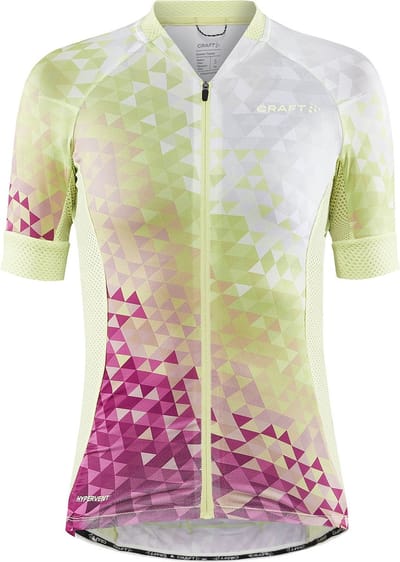 Craft Fietsshirt Korte Mouwen Dames Multikleur Geel - ADV ENDUR GRAPHIC JERSEY W MULTI GIALLO-S