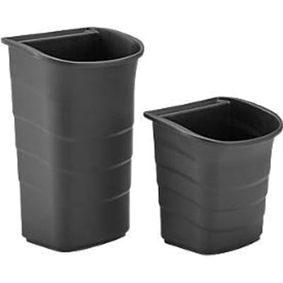 Schoonmaakemmer set -1 x grote emmer 26 l + 1 x kleine emmer 15 l - met ophanggroef - zwart - ons merk Schäfer Shop Pure