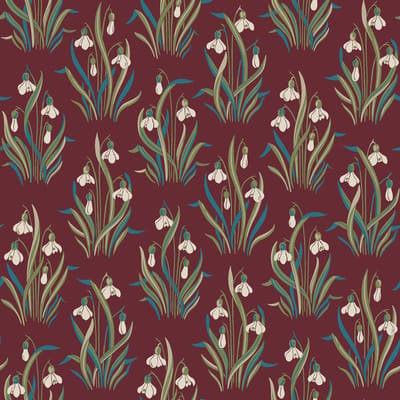 Boråstapeter Vliesbehang 4837 - New Heritage - Botanisch Rood - 53cm x 10.05m