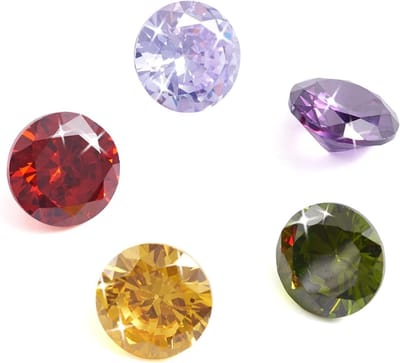 10 Stuks 10mm Facet Geslepen Cubic Zirconia Rhinestones in Diamantvorm voor Nail Art en Sieraden, Gemengde Kleuren