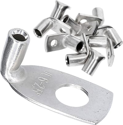 10 stuks Kalitec KA06-L6 standaard buiskabelschoenen haaks 2,5 mm² M6 I zonder kijkgat I 90° I Made in Germany