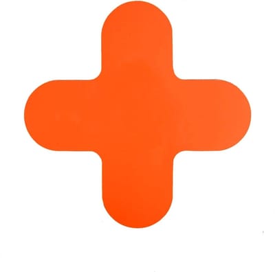 X-stuk - Oranje 290 x 290 mm Anti-slip-vloersticker