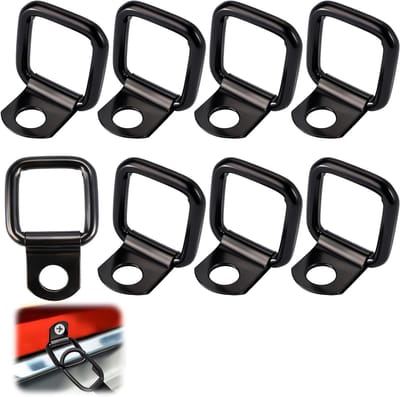 D-ring Lashing Eyelets voor Trailers, Zware Lashing Hooks van Roestvrij Staal, Belastbaarheid tot 200 kg, Ideaal voor Bevestigen en Transporteren van Lasten