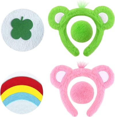 Dierenhoofdband Kostuum met Staart en Stickers voor Volwassenen en Kinderen - Cosplay en Halloween Accessoires voor Feestjes en Carnavals Thema's