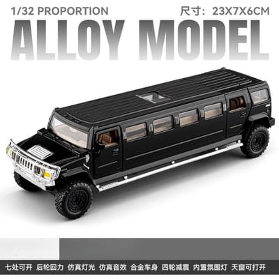 1:32 Legering Verlengde Limousine Auto Model Metaal Diecasts Voertuigen Met Geluid Licht Pull Back Auto Collectie Speelgoed Kinderen Cadeaus
