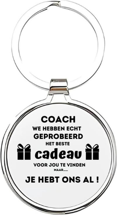 Akyol - coach we hebben echt geprobeerd om het beste cadeau voor je te vinden maar je hebt ons al Sleutelhanger - Coach - de leukste coach - coach - leuke kado voor iemand die coach is - sporttrainer - coach van je kinderen - lifecoach - 4 x 7,5 CM