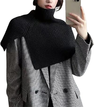 Sjaal - Nekwarmer - Wintersjaal - Dames Sjaal - Warme Winterponcho Dames - Cape Sjaal Cardigan - Elegante Gebreide Jas - Chique Dikke Kwastjes - Perfect voor Feestdecoratie - Kerstversiering - Kerstcadeau - Kerst
