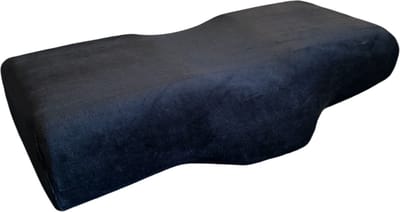 Comfortabele Lash Pillow van memory foam | zwart | met afneembare en wasbare velours hoes | blijft zeer goed in model