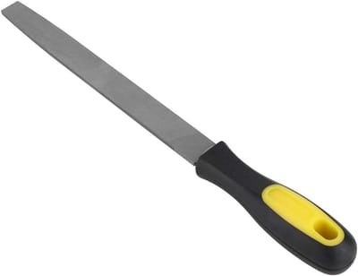 Metalen Platte Vijl - Metaalvijl Slijptool - Metaal Bewerken - Comfortabel Handvat - 8 Inch - Grijs