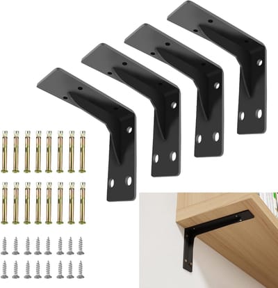 Plankbeugel Zwaar - Hoekbeugel - Metalen Beugel - Plankondersteuning - Roestbestendig - Hoogwaardig Staal - Dikte 5 mm