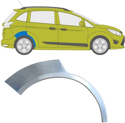 Reparatiepaneel achterspatbord voor Ford C-Max 2010-2019 Grand / Rechts