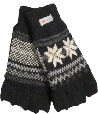 Thinsulate handschoen dames halve vingers - 30% wol
