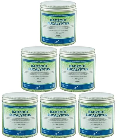 Claudius Badzout Eucalyptus - 300 gram - Pot met aluminium deksel - met set van 6 stuks