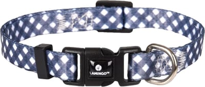 Flamingo Salome - Halsband Honden - Halsband Salome Grijs/wit Xs 20-35cm 10mm - 1st - 127872 - 1st