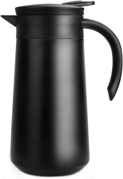 VHV - Thermoskan - Isoleerkan - 27oz Koffiekan Airpot GeïSoleerde - Airpot Groot - Koffie-Urn Roestvrijstalen VacuüM Thermoskan - Voor Koffie Heet Water Thee En Warme Dranken - Zwart