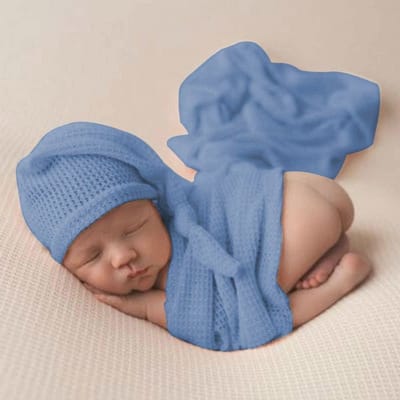 DIY Pasgeboren Fotografie Rekwisieten met Wikkeldeken en Muts – Perfect voor Babyfotoshoots