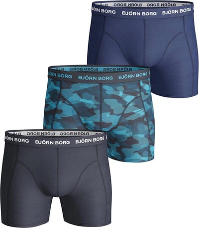 Bjorn Borg 3p SHORTS SHADELINE SAMMY - Sportonderbroek casual - mannen - blauw - M