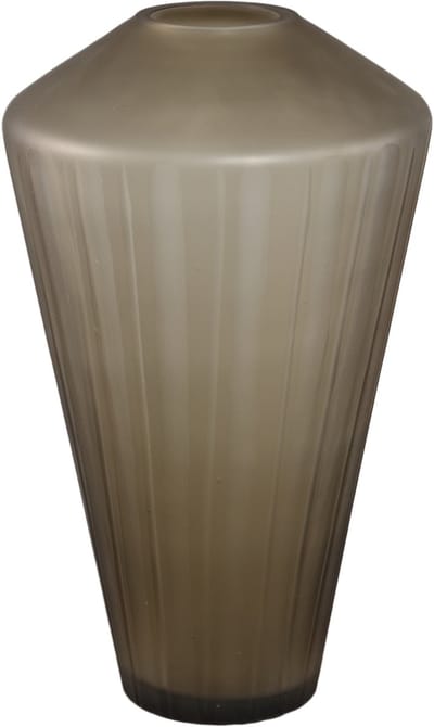 PTMD Damiri Brown Glass Handcut Vase Lines L