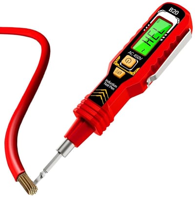 Spanningstester Digitale Display - Stroommeter Circuit Finder - Elektrische Inspectie - Automatische Slaapfunctie - 16 x 3 x 2.5 cm