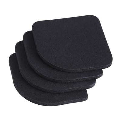 Dailygoods - Anti-Vibratie Pads - Rubber Voeten Pads - Geluidsreductie en Stabiliteit - Zwart - Geschikt voor Wasmachine en Koelkast - Set van 4 Stuks