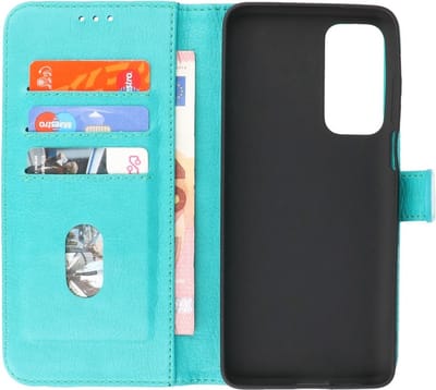 Hoesje Geschikt voor Motorola Moto Edge 20 - Kaarthouder Book Case Telefoonhoesje - Groen