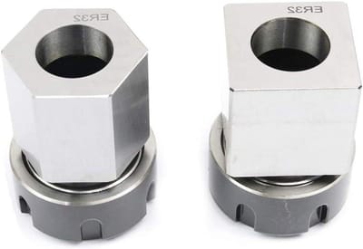 Spantangblokkenset - Werkstukhouders - CNC Instellingen - Vierkant Zeskant - 45 x 65 mm - Zilver