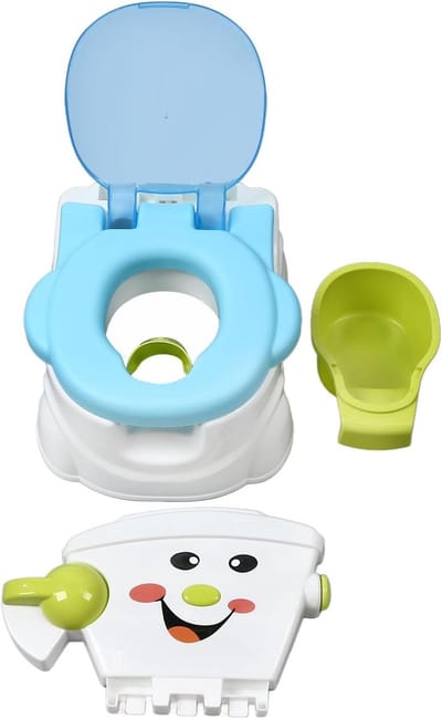 Kinderzindelijkheidstoilet - Peutertoilet - Zindelijkheidstraining - Omvormbaar tot kruk - 36 x 17 cm - Blauw