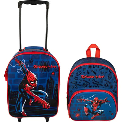 Spiderman reisset; trolley en rugzak