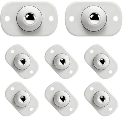 Mini Wielen - Kogelrollen - Apparaten Verplaatsen - 360 Graden Draaibaar - Zelfklevend - Wit