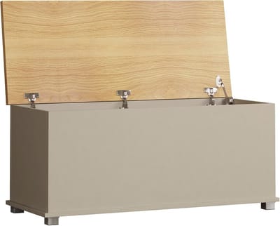Opbergbox Hocker - Zitbank Kruk - Ruimte Besparen - Stevige Constructie - 100 x 46 x 40 cm - Grijs
