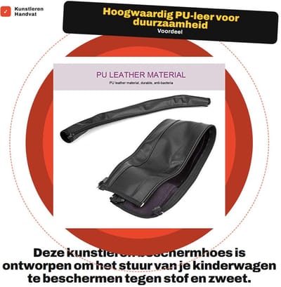 Dailygoods - Kunstleren Handvat voor Kinderwagens met Zweetabsorberende Eigenschappen