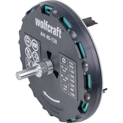 wolfcraft - Gatenzaag verstelbaar 45-130 mm - Gatenzaagset - 76mm - Gatenzaag set - 5978000