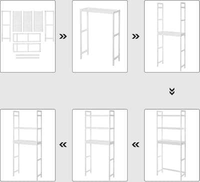 badkamer ruimtebespaarder \ Opbergplank Boven de Wasmachine Toilet \ Bathroom storage shelf