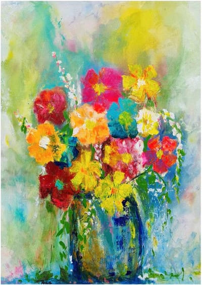 *SALE - Karen's Technicolour Bouquet- Mint by Michelle decoupage papier A3