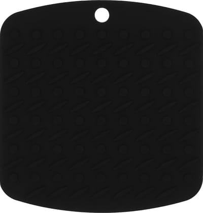 Krumble Pannenonderzetter vierkant - Pannenonderzetter hittebestendig - Panonderzetters - Vierkante onderzetters voor pannen - Panonderzetters zwart - Pannenonderzetters siliconen - Onderzetters pannen - Zwart - 17 x 17 cm