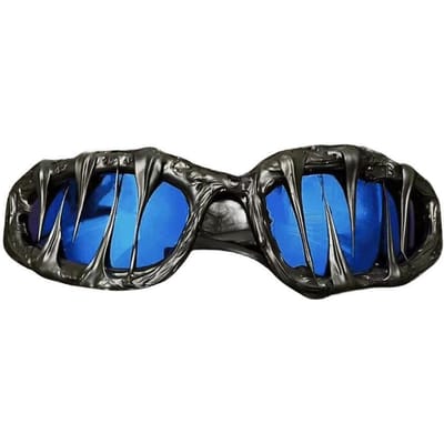 Kwaliteit UNISEX Halloween Decoratieve Bril Donkere Serie Druppel Zonnebril Haaietanden Avant Garde Bril blue