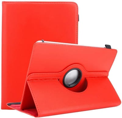 Cadorabo Tablet Hoesje geschikt voor LG G Pad 8.3 in ROOD - 360 graden beschermhoes van imitatieleer met standfunctie en elastische band