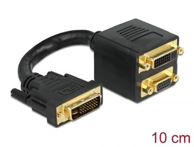 Delock - Adapter DVI 29 St zu DVI 29 BU + VGA BU