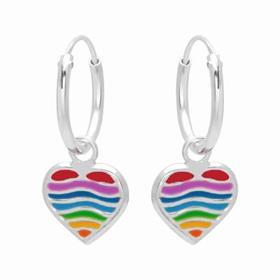 WeLoveSilver - Zilveren oorringen - Hartjeshanger - Kinderen