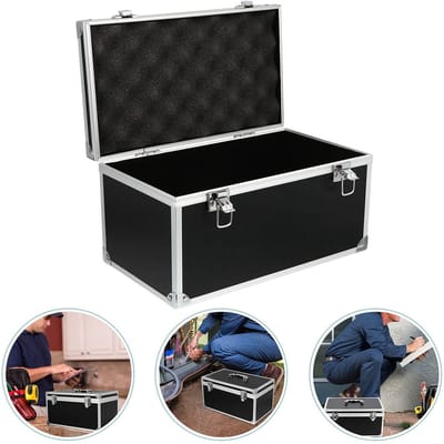 Dailygoods- Gereedschapskoffer Robuust - Opbergbox - Draagbaar - Aluminium - Schuimvulling - Dubbele Bescherming - Duurzaam Materiaal - Transportkoffer